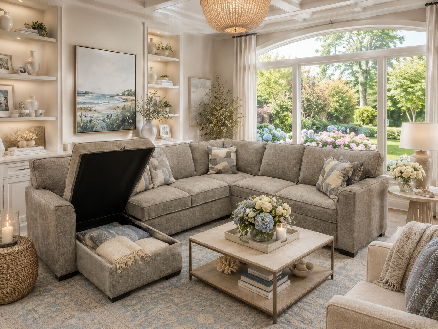 Dorothy Sectional Sofa Bed with Storage Chaise
