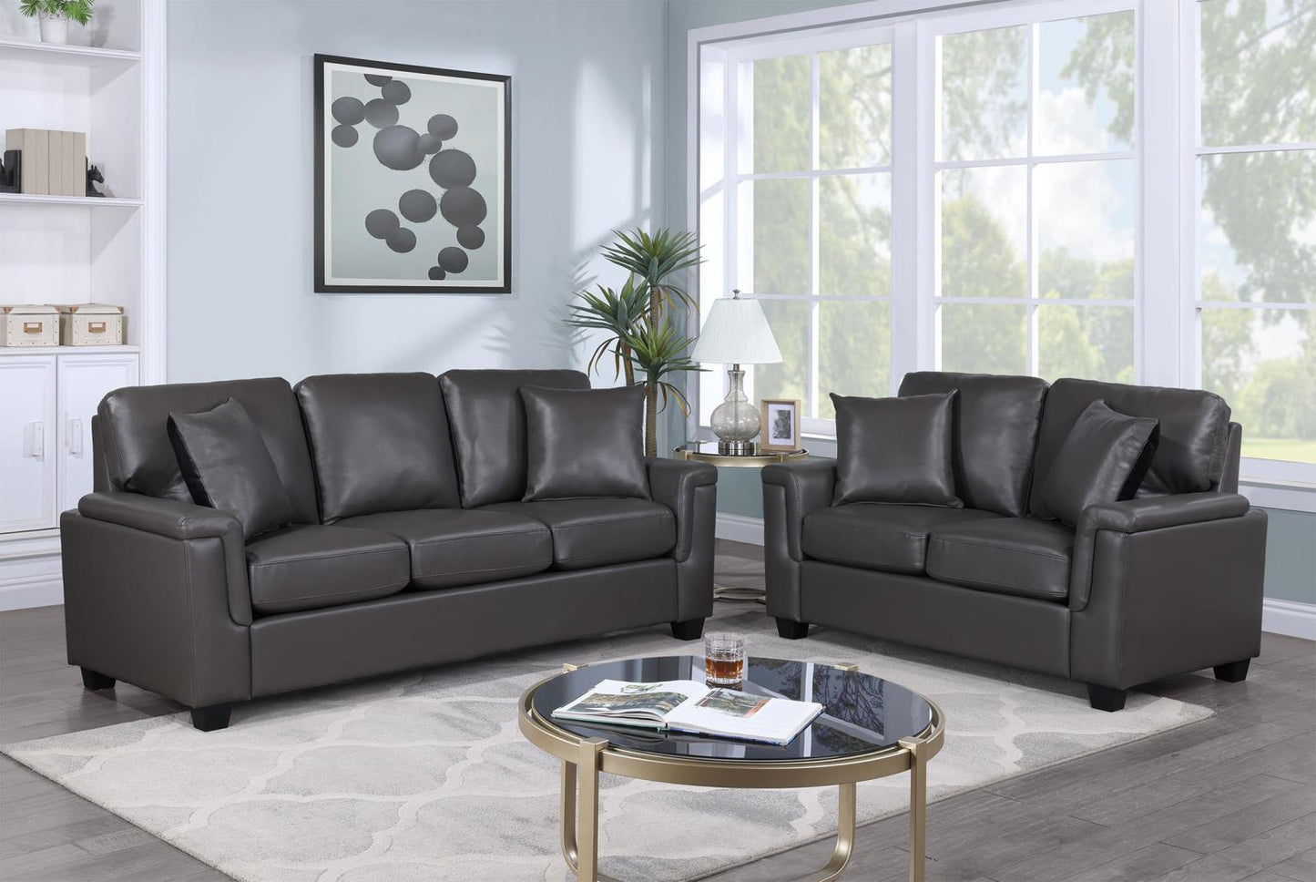 Eren - Faux Leather Sofa and Loveseat