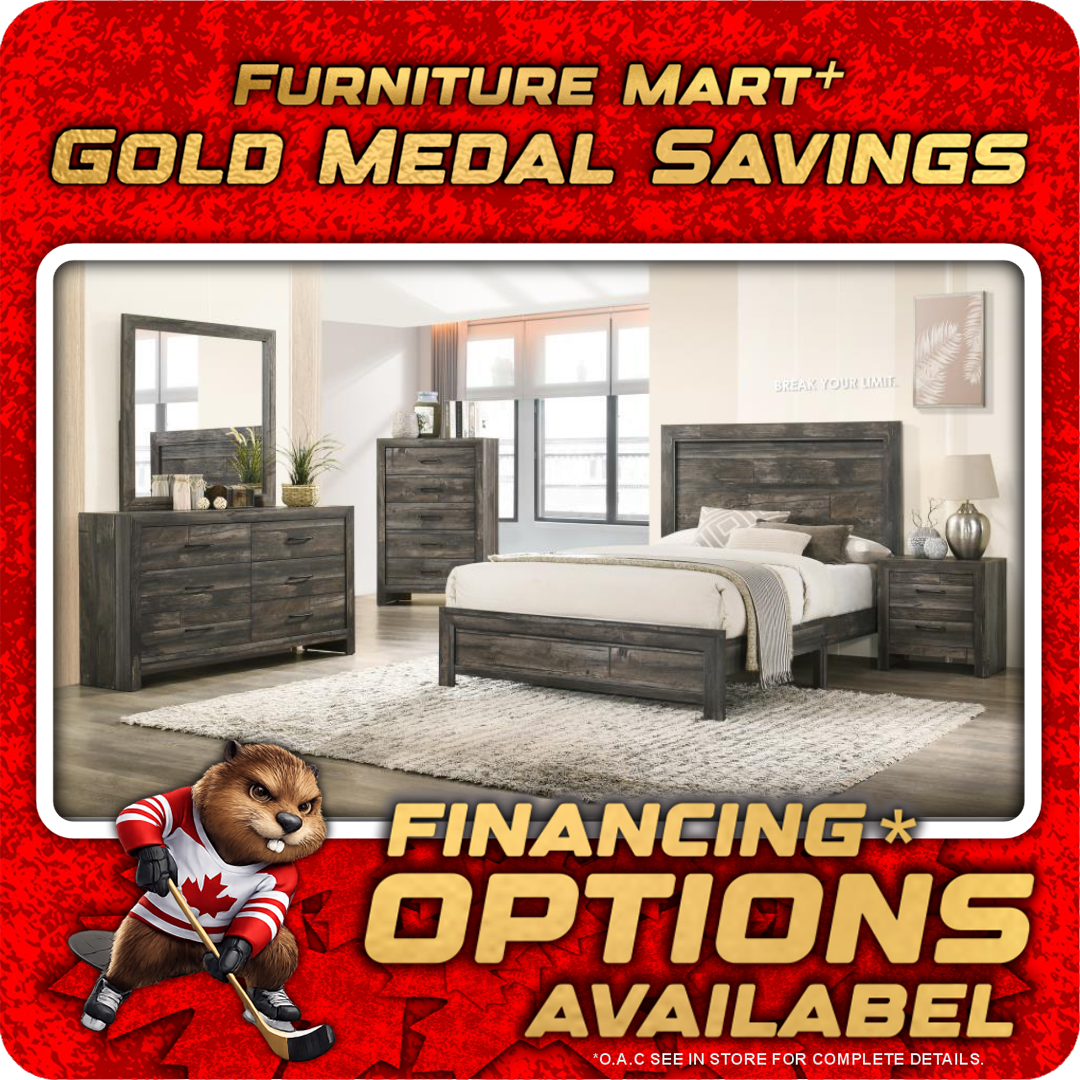 Beverly Queen Bedroom Set - Rustic Charcoal