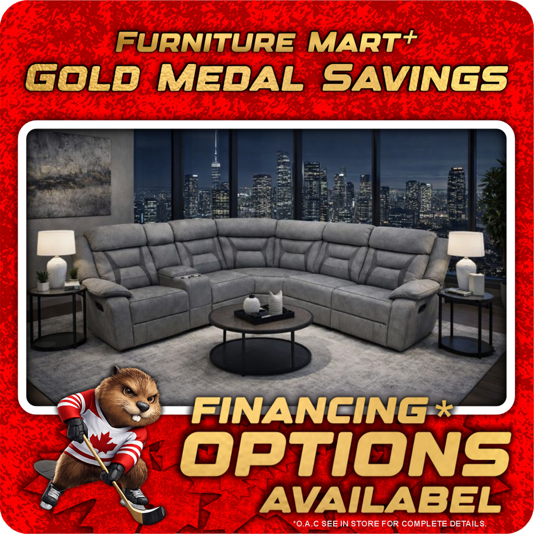 Thomas Grey Fabric Reclining Sectional with Console