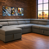 Strata U-Shaped Fabric Sectional Sofabed with Storage