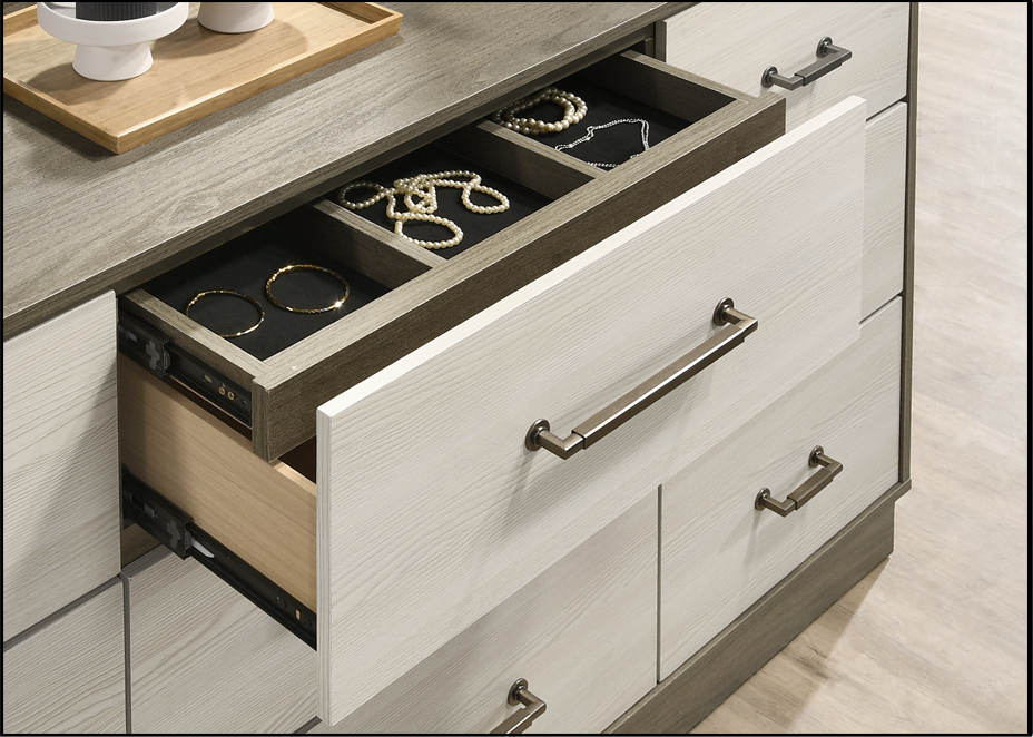 Vini Queen Bedroom Set - Coffee Grey
