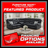Mirabell Leather Gel Reclining Sectional with Console - Black
