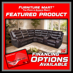 Mirabell Leather Gel Reclining Sectional with Console - Brown