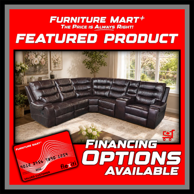 Mirabell Leather Gel Reclining Sectional with Console - Brown