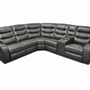 Mirabell Leather Gel Reclining Sectional with Console - Grey
