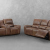 Meridian - Genuine Leather Power Reclining Sofa Set with Power Headrests