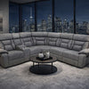 Thomas Grey Fabric Reclining Sectional with Console