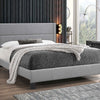 Queen Fabric Platform Bedframe - Light Grey