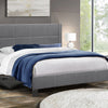 Queen Fabric Platform Bedframe - Dark Grey