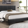 Queen PU Platform Bedframe - Black