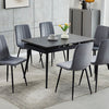 T1472 Stone Top 7 Piece Dining Set with 2 Self Storing Leaves