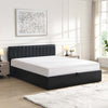 Hydraulic Lift Storage Bed Frame – Black PU Upholstery