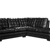 Astra - Leather Aire Sectional - Right-Facing Chaise - Black