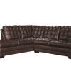 Astra - Leather Aire Sectional - Left-Facing Chaise - Brown
