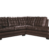 Astra - Leather Aire Sectional - Right-Facing Chaise - Brown