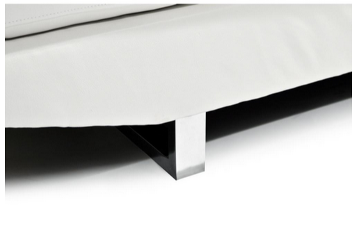 Oscar - Leatherette Sectional  - White - Right Chaise (Ottoman available)