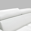 Oscar - Leatherette Sectional  - White - Right Chaise (Ottoman available)