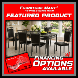 1240 7 Piece Faux Marble Dining Set
