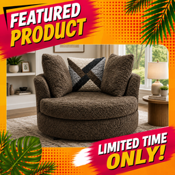 2348 Brown Swivel Cuddle Chair