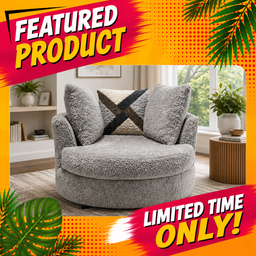 2348 Grey Swivel Cuddle Chair