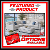 6090 - Chenille Light Grey Sectional