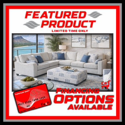 6090 - Chenille Light Grey Sectional