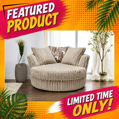 6129 Galactic Parchment Swivel Cuddle Chair