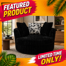 6139 Mondo Black Swivel Cuddle Chair