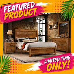 Beverly Queen Bedroom Set - Rustic Hickory