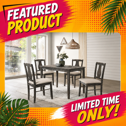 Kaylee - 5 Piece Dining Set - Weathered Grey
