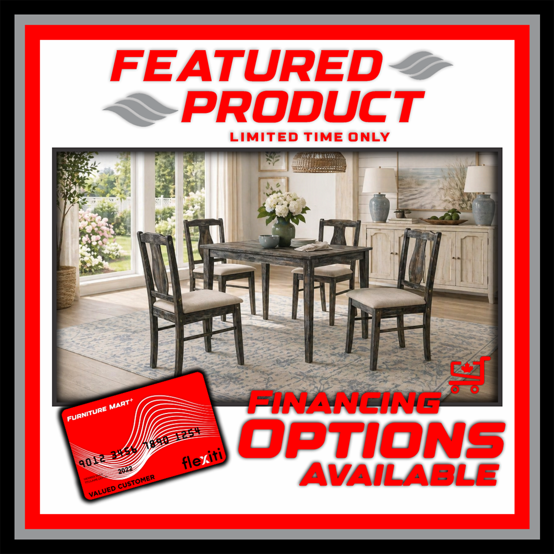 Kaylee - 5 Piece Dining Set - Weathered Grey