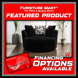 6139 Mondo Black Swivel Cuddle Chair