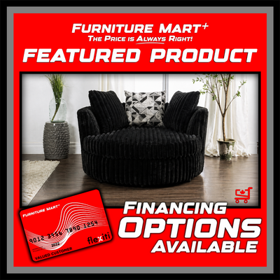 6139 Mondo Black Swivel Cuddle Chair