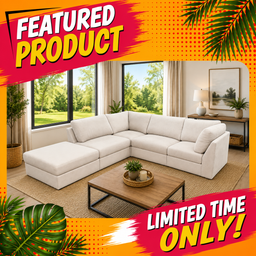 Solterra Modular Sectional with Ottoman - Beige
