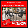 T5051 Glass Top 7 Piece Dining Set - Grey