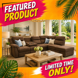 Titus Fabric Reclining Sectional with Storage - Brown