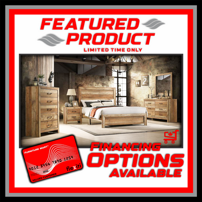 Beverly Queen Bedroom Set - Rustic Hickory