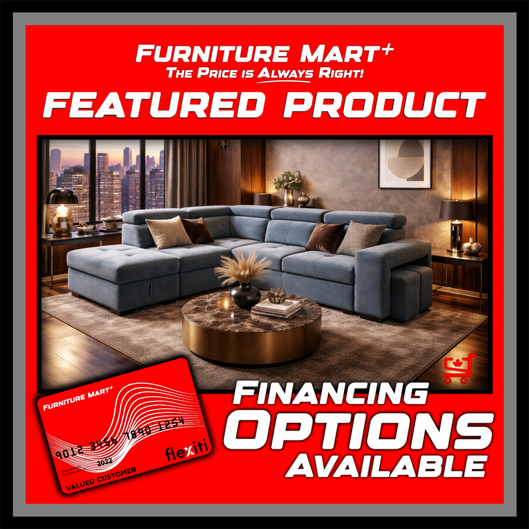 Dante L Shaped Fabric Sofabed Sectional with Stools