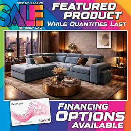 Dante L Shaped Fabric Sofabed Sectional with Stools