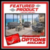 Kingston - Sofa Set Faux Leather - Grey