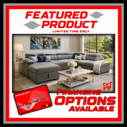 Strata U-Shaped Fabric Sectional Sofabed with Storage