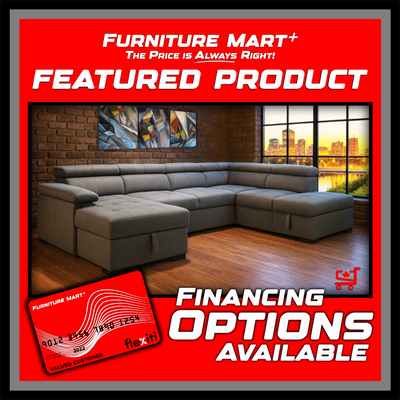 Strata U-Shaped Fabric Sectional Sofabed with Storage