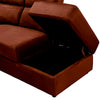 Titus Fabric Reclining Sectional with Storage - Brown