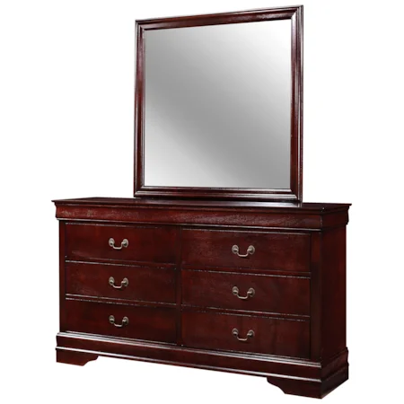 Louis Philip Queen Bedroom Set - Cherry
